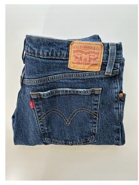 Levi's 501 Straight Dark Blue Denim Jeans